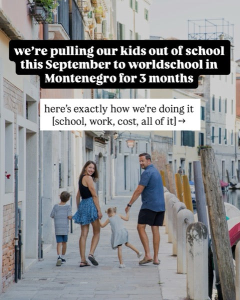 Instagram post answering questions about the Boundless Life move to Montenegro