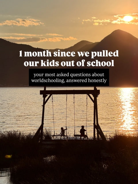 Instagram post: one month into worldschooling, answering your most asked questions