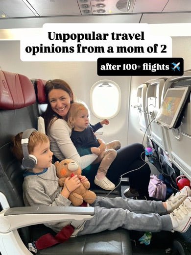 Instagram post: Unpopular opinions about travel with kids