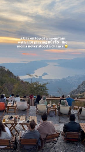 Instagram post: moms’ night out hit different in Montenegro